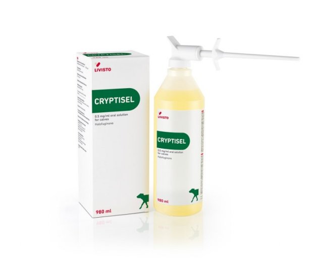 CRYPTISEL 0,5 mg/ml belsőleges oldat borjak számára A.U.V