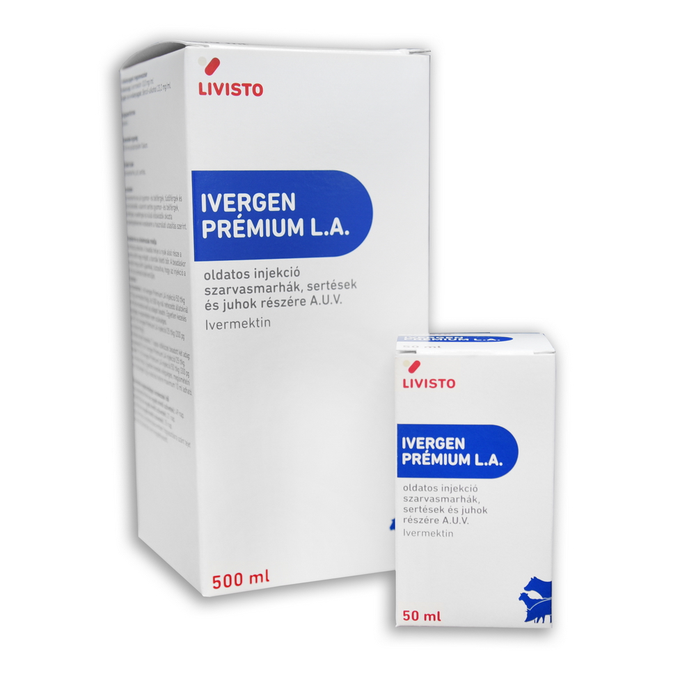 IVERGEN PREMIUM LA injekció A.U.V. szarvasmarha, juh, sertés részére