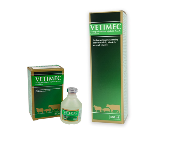 VETIMEC 10 mg/ml oldatos injekció A.U.V. szarvasmarha, juh, sertés részére