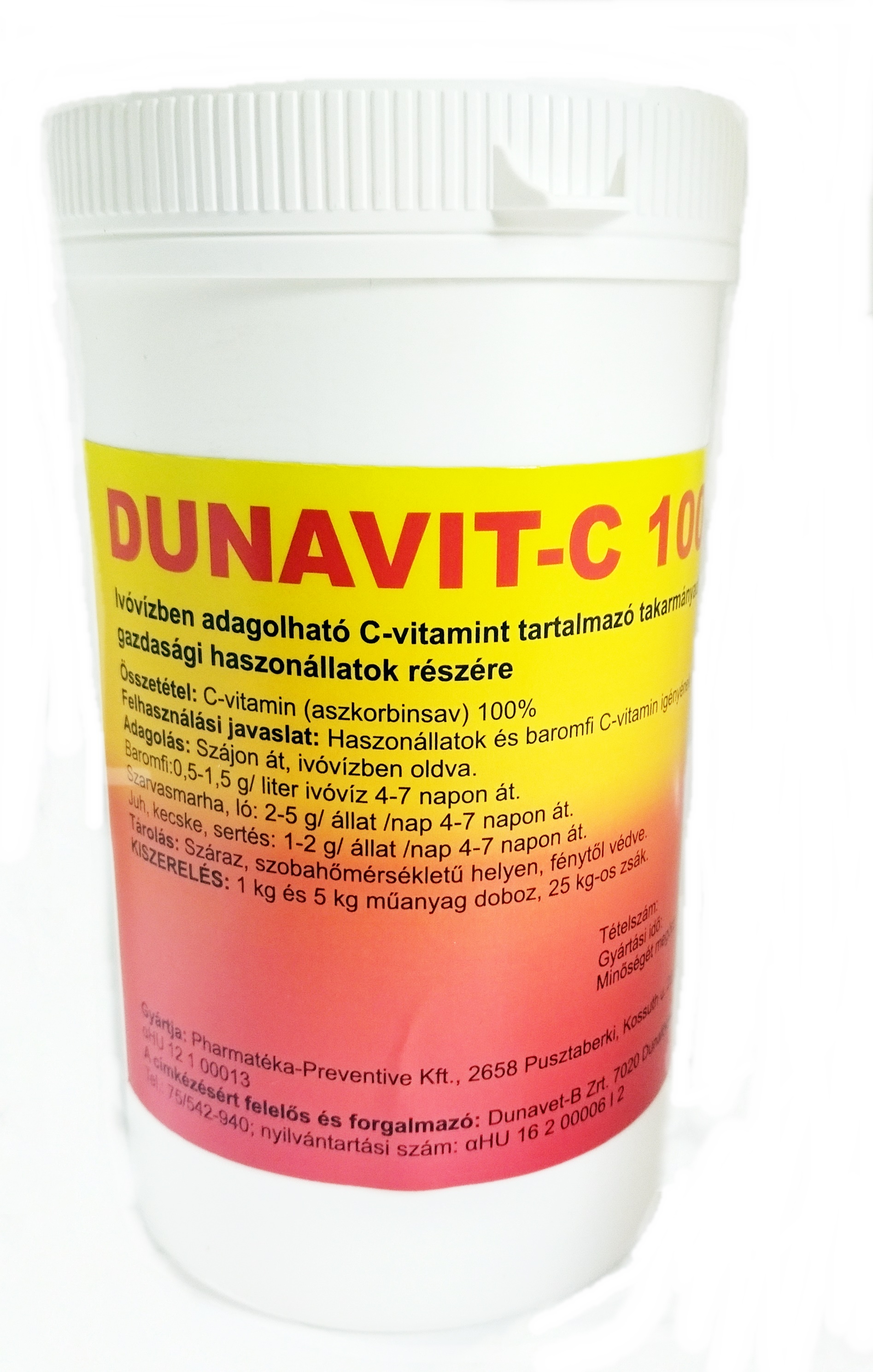DUNAVIT - C 100% pulvis valamennyi állatfaj részére