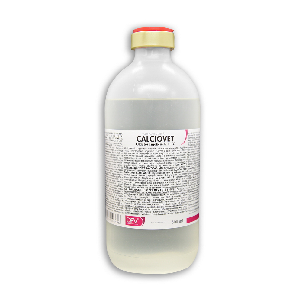 CALCIOVET oldatos injekció A.U.V. szarvasmarha, juh, kutya részére