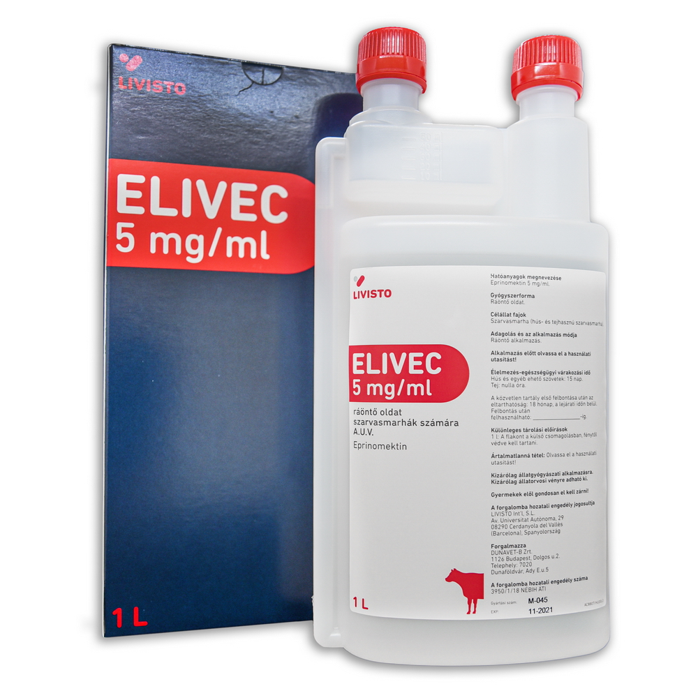 ELIVEC 5 mg/ml ráöntő oldat szarvasmarhák részére A.U.V