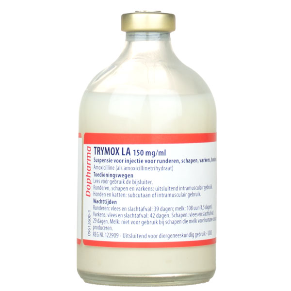 TRYMOX LA 150 mg/ml szuszp.inj. szarvasmarhák, juhok, sertések, kutyák,macskák részére A.U.V.