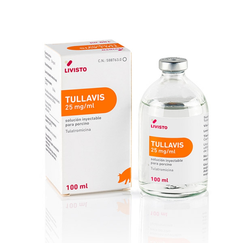 TULLAVIS 25 mg/ml oldatos injekció sertések számára A.U.V