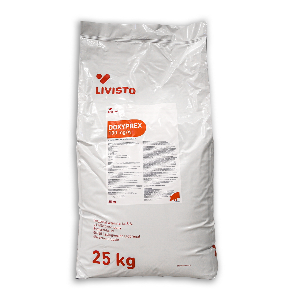 DOXYPREX 100 mg/g gyógypremix sertéseknek A.U.V.
